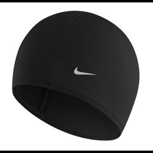 Nike Nylon Spandex Swim Cap Black NWT